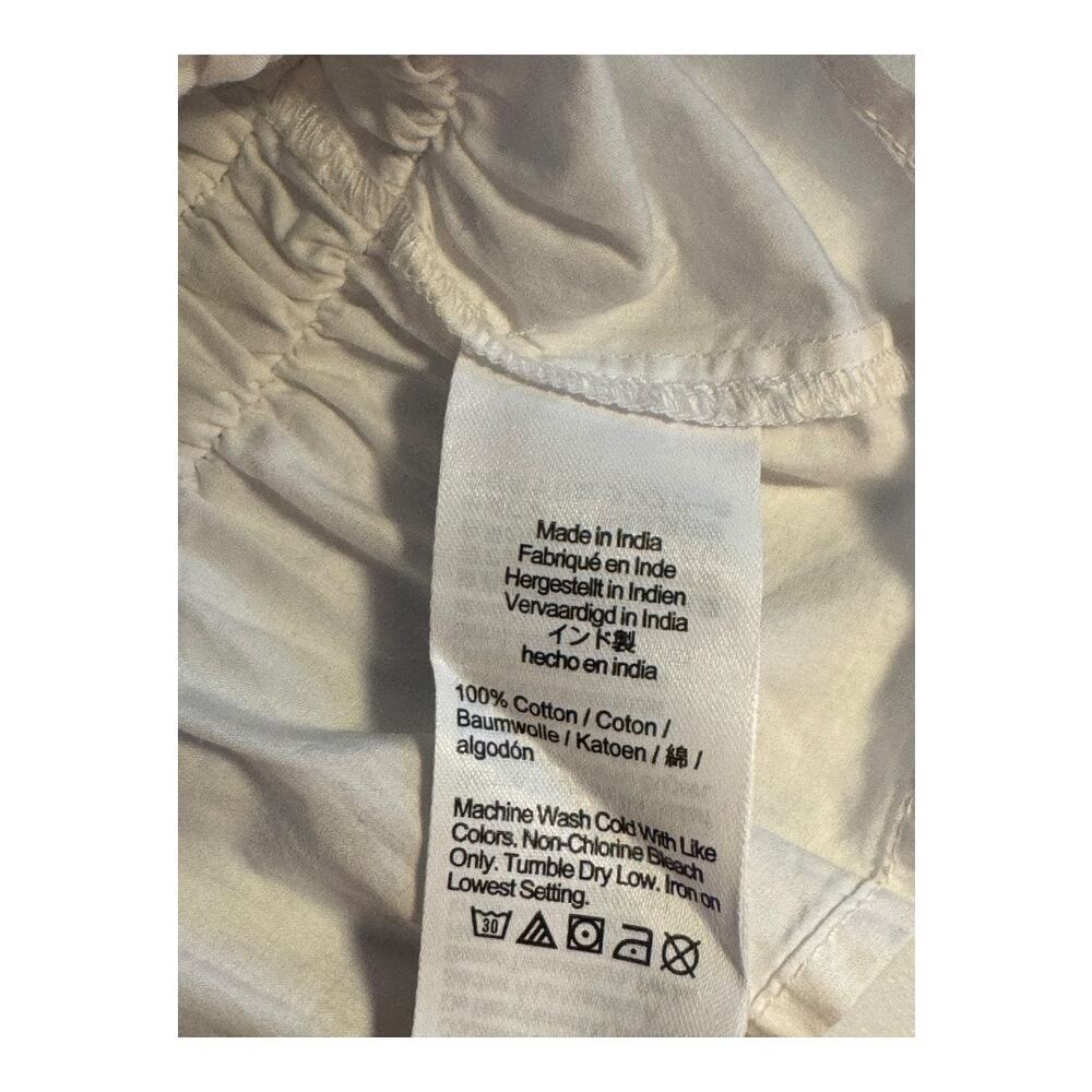 New Madewell Women’s Small Eyelet‎ White Smocked Button-Front Top in Poplin NWT - Picture 6 of 7